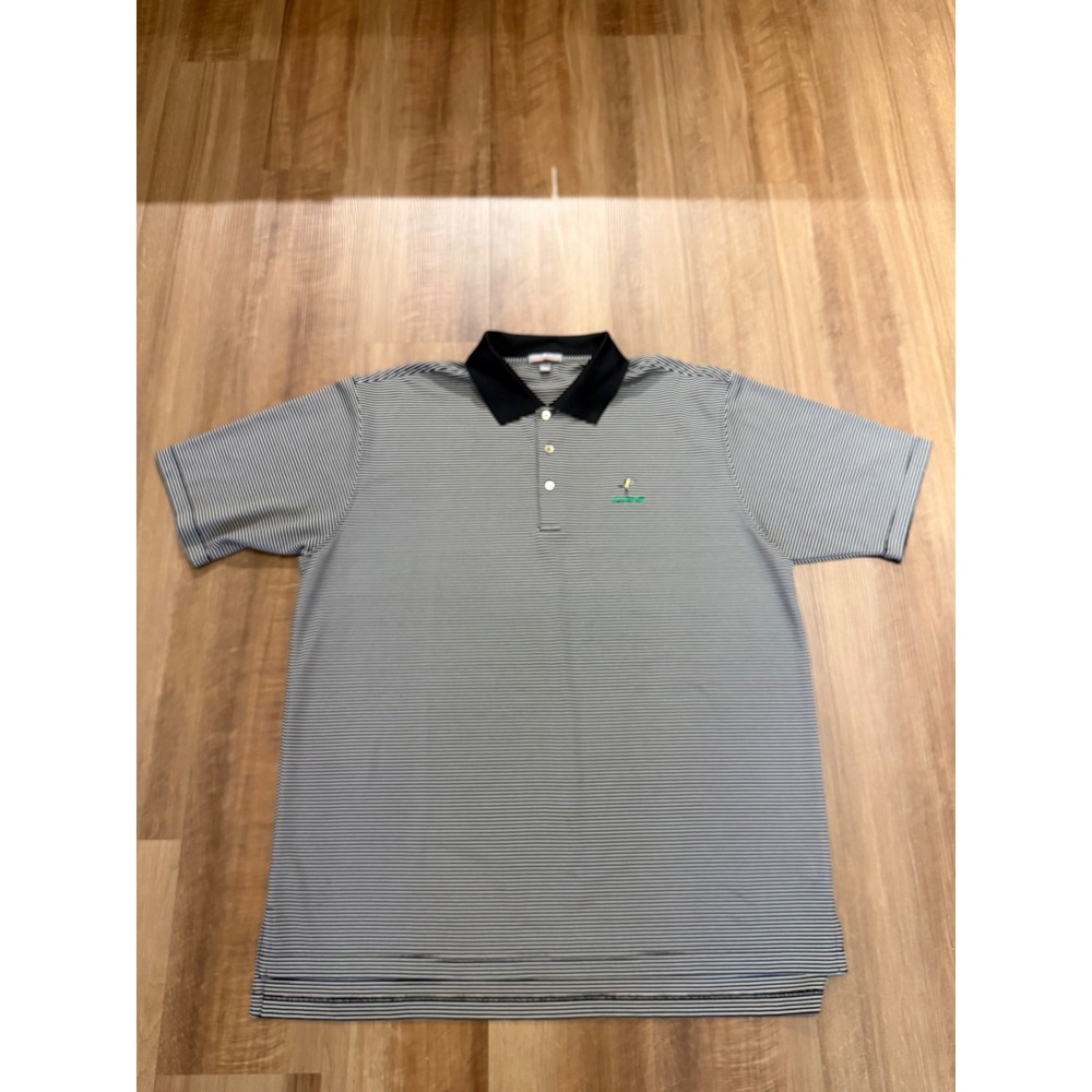 Peter Millar Polo Shirt Mens XL Navy White Stripe Summer Comfort The Tryall Club